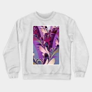 Pink and purple abstract floral design Crewneck Sweatshirt